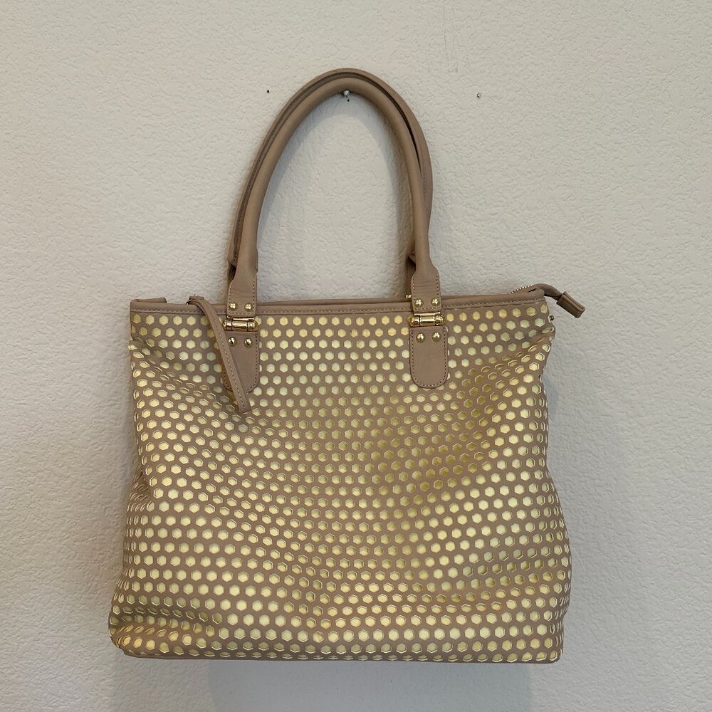 Charming Charlie Yellow and Tan Purse